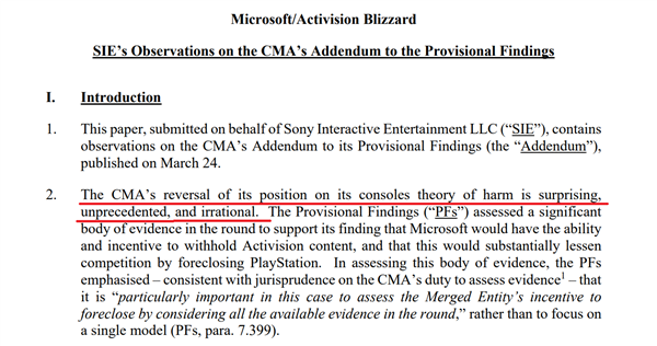 索尼痛斥英国CMA：偏袒微软过于荒谬
